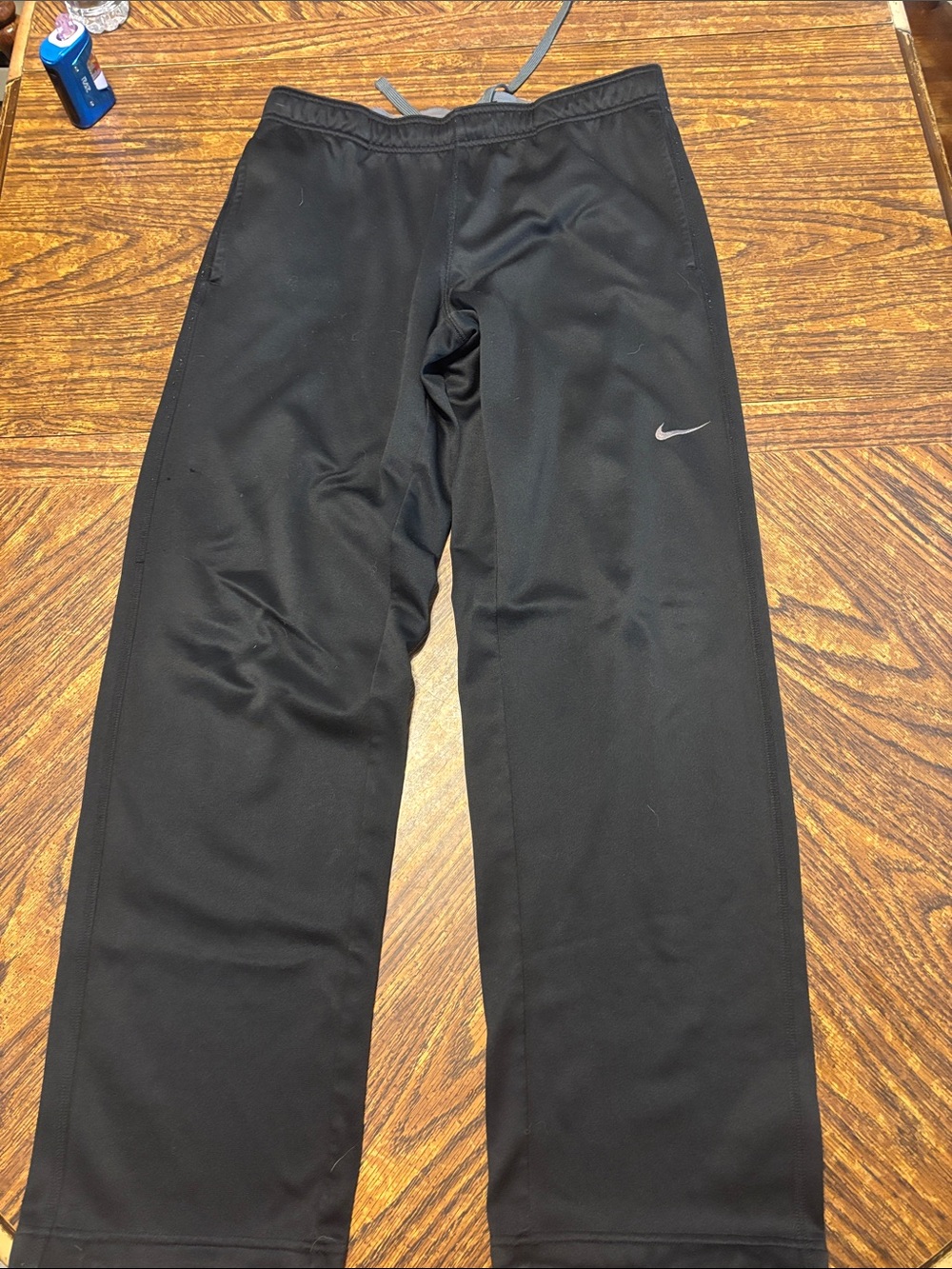 Nike Black Men's Dri-FIT Joggers with Silver Swoosh